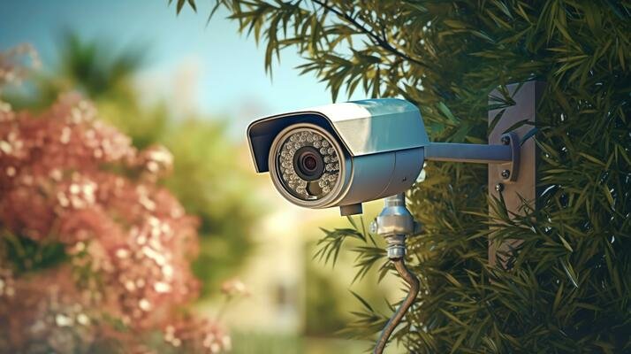 cctv-security-cameras-for-outdoor-use-installed-outside-the-house-the-alarm-system-ai-generative-photo